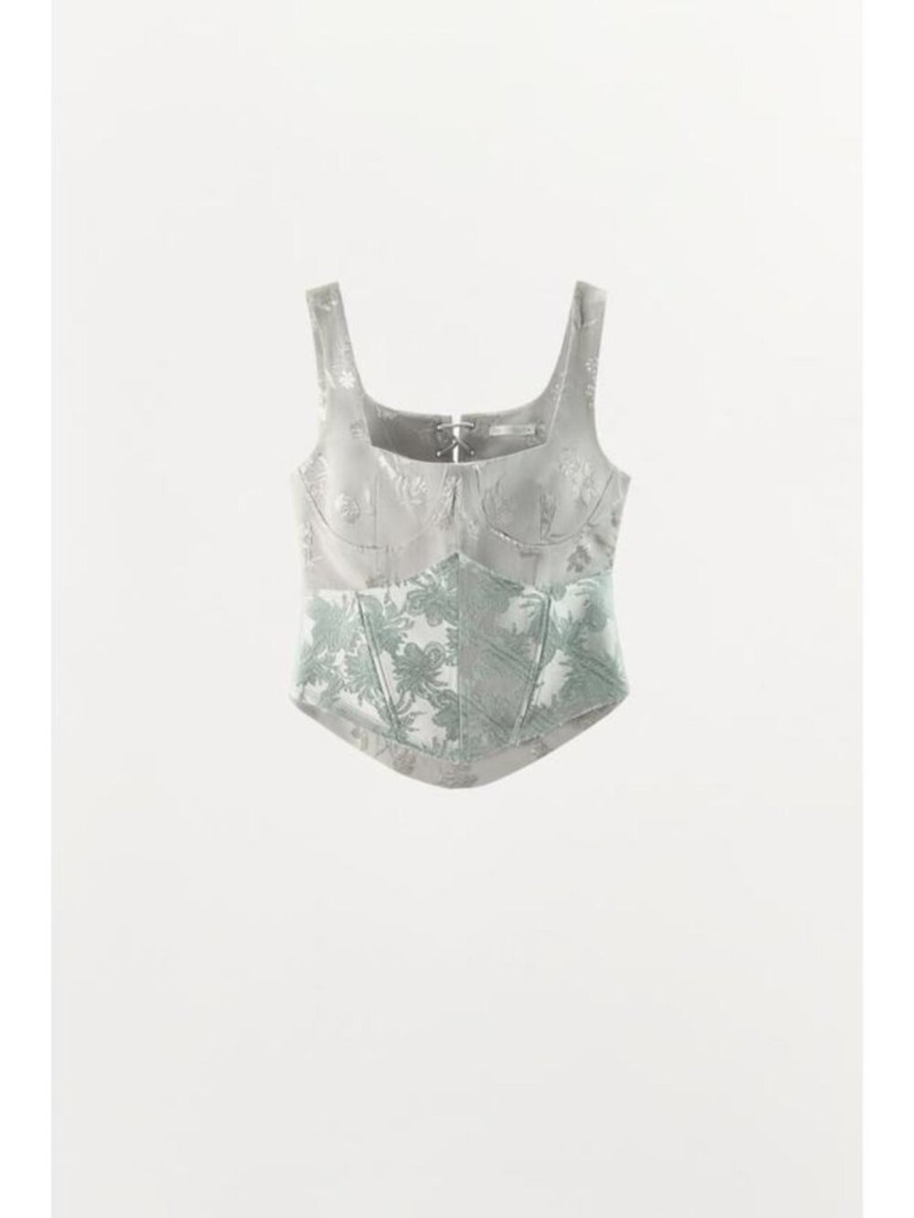 ZARA COMBINED JACQUARD CORSET TOP